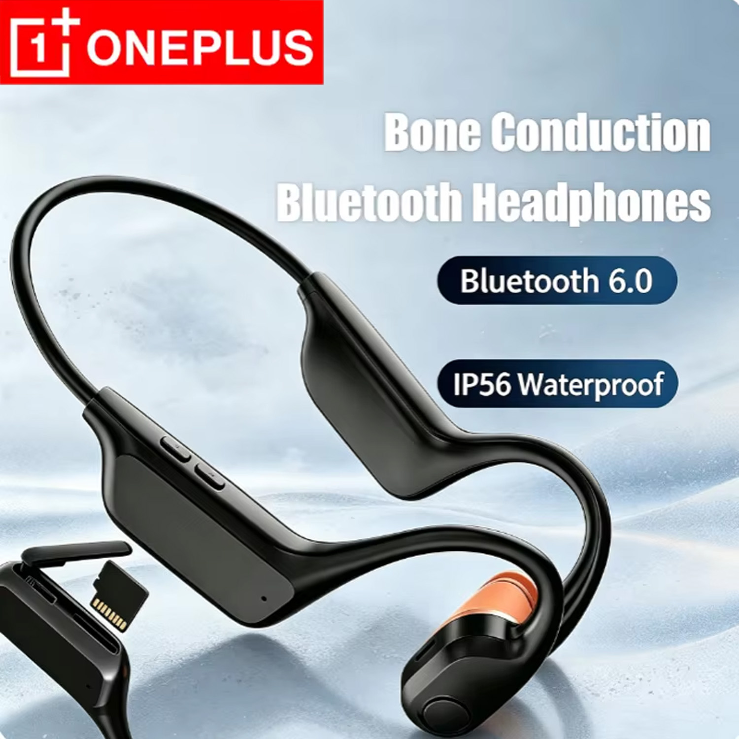 Bone Conduction Running Headphones - OnePlus Open-Ear Bluetooth-hoofdtelefoon met beengeleiding en