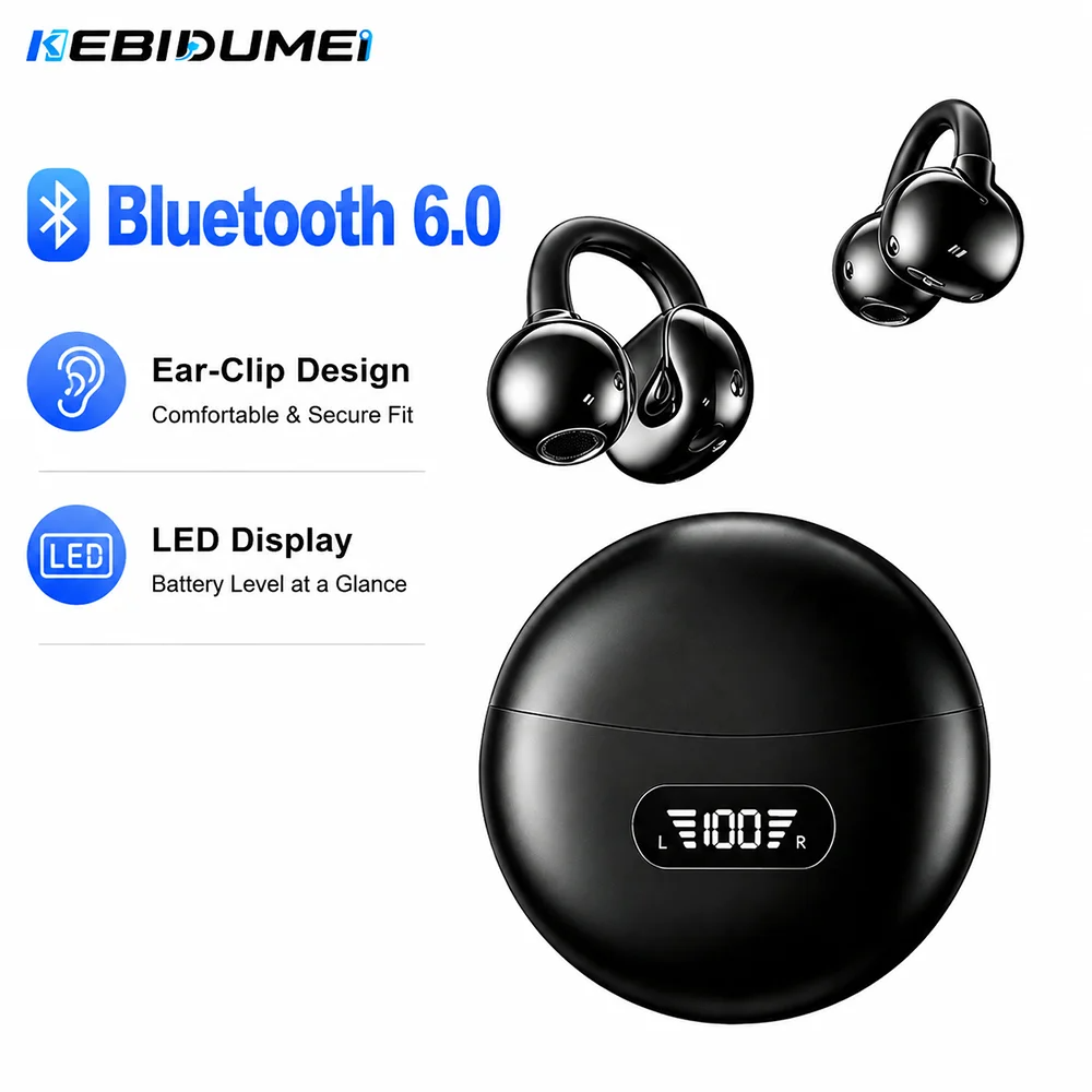 KEBIDUMEI Bluetooth 6.0-oortel - Open Ear Air Conduction Headphones recensie en prijs