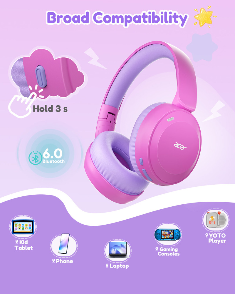 Acer OHR668 Bluetooth 6.0-hoof - Anc Wireless Over Ear Headphones recensie en prijs
