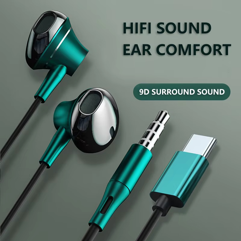 9D Bass Stereo Type C en 3,5 m - Type C Wired Earphones With Mic recensie en prijs