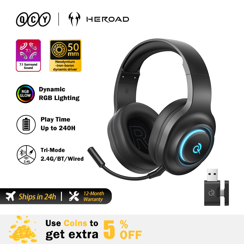 QCY Heroad V200 Gaming Headset - Gaming Headset With Mic Rgb recensie en prijs