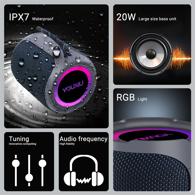 40 W draagbare Bluetooth-luids - Portable Bluetooth Speaker Waterproof Ipx7 recensie en prijs
