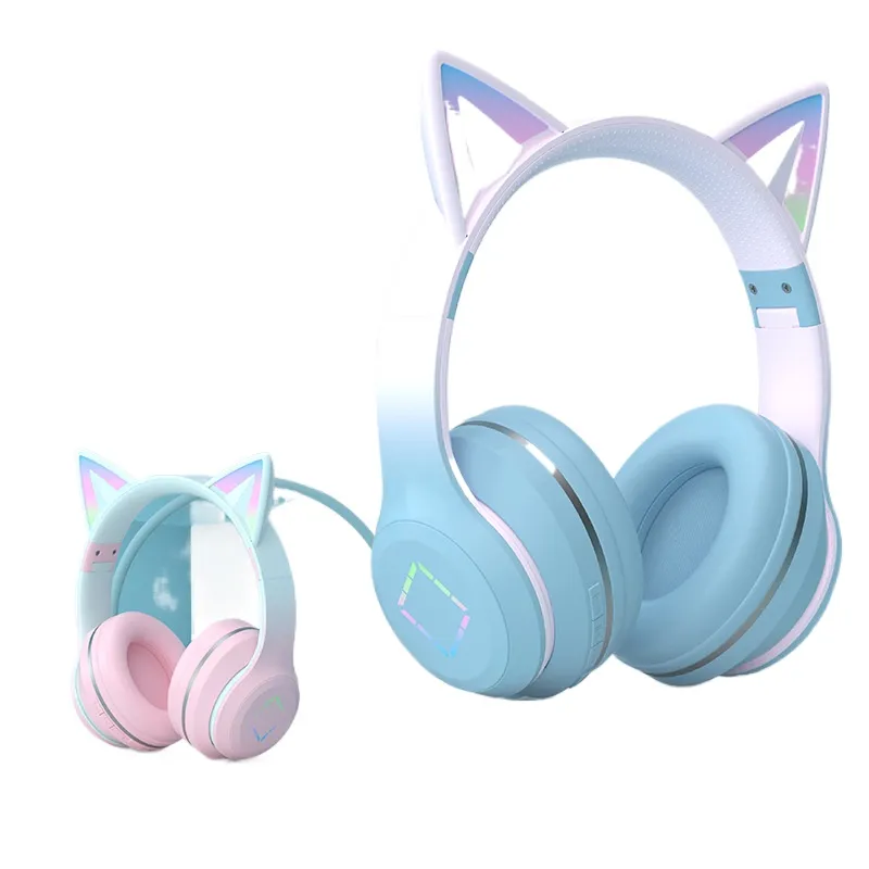 Draadloze Bluetooth-hoofdtelef - Cat Ear Bluetooth Headset Led recensie en prijs
