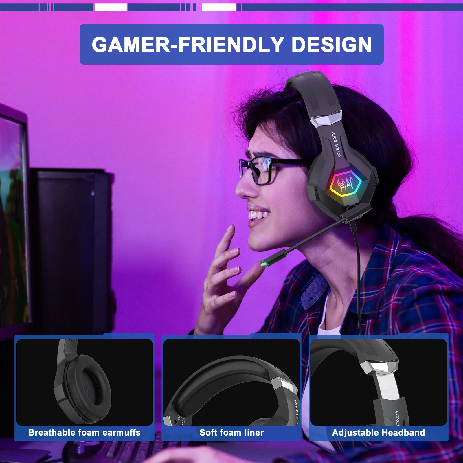 Bedrade gamingheadset met 7.1  - Gaming Headset With Mic Rgb recensie en prijs